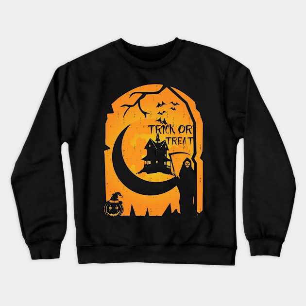 Trick or Treat Crewneck Sweatshirt by JJDESIGN520